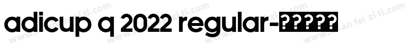 AdiCup Q 2022 Regular字体转换
